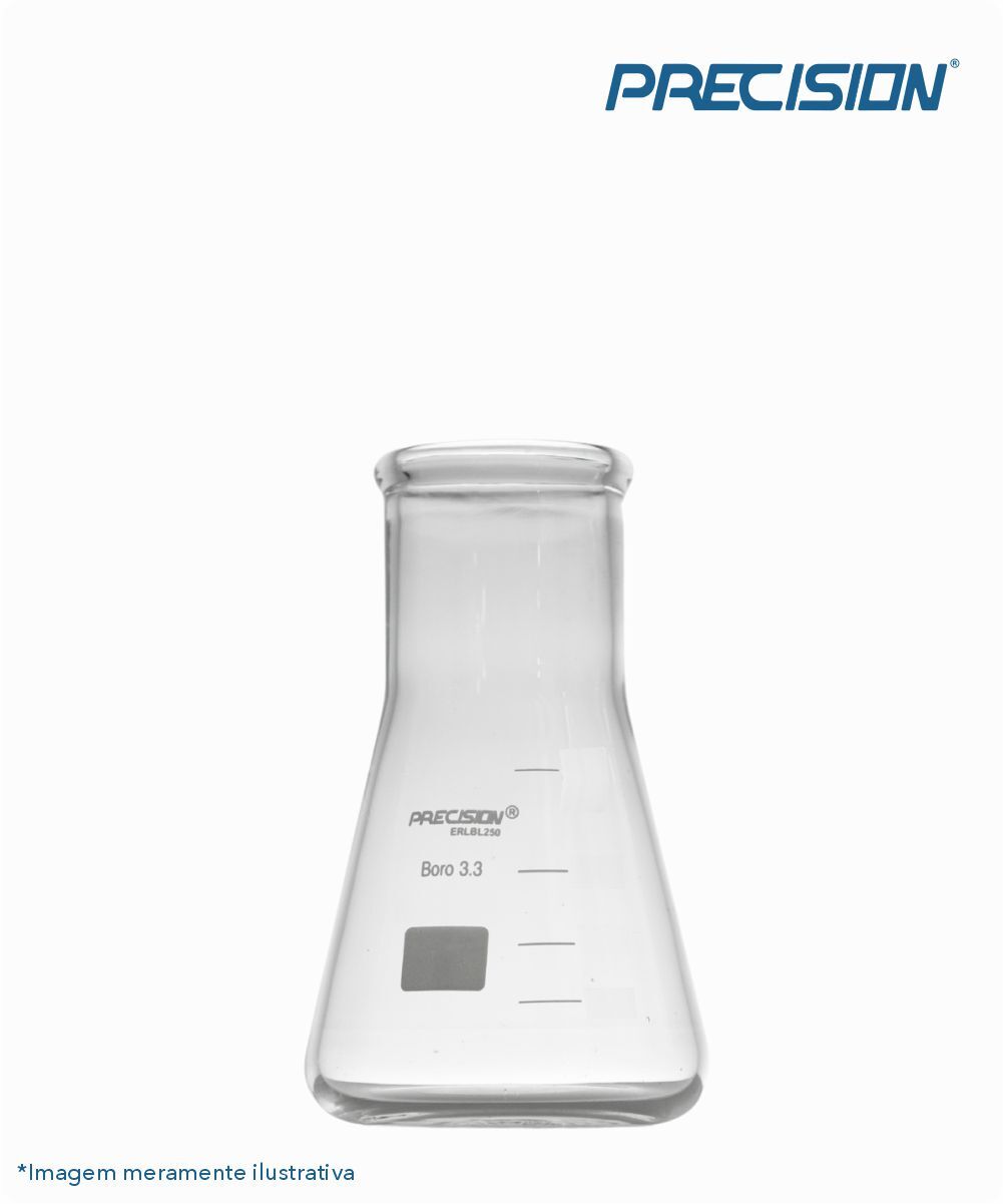 Frasco Erlenmeyer boca larga 25mL